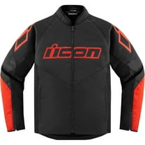 Icon Hooligan CE Mens Textile Motorcycle Jacket Black/Orange SM