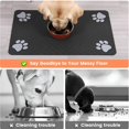 thumbnail image 5 of ACDANC Pet Feeding Mat-Absorbent Pet Placemat for Food and Water Bowl, with Waterproof Rubber Backing, Quick Dry Water Dispenser Mat for Dog and Cat (16"X24", Striped Dark Gray), 5 of 7