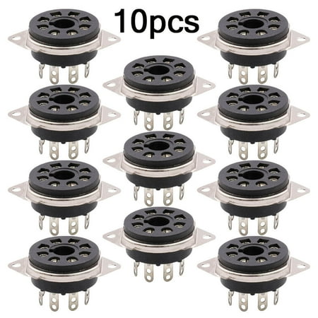 8pin Bakelite Octal Valve Tube Socket For EL34 6V6 6L6 KT88 Chassis Mount 10pcs