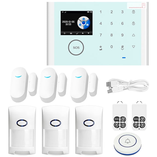 Sistema de seguridad antirrobo de la ventana de la puerta del hogar de la alarma de la luz del sonido elegante inalámbrico WiFi, tipo 2 Methold AF000049-02B