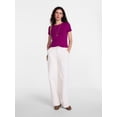 thumbnail image 3 of Scenario Women's Rib Tee with Short Sleeves, Sizes XS-XXXL, 3 of 6