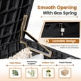 thumbnail image 2 of Devoko Outdoor Weatherproof 105 Gallon Resin Deck Box, Black, 2 of 7