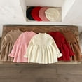 thumbnail image 4 of Generic Baby Girls Pure Cotton Trumpet Woolen Dress Baby Children Spring And Autumn Sweater Dress Breathable Comfortable Autumn Winter Clothes for Indoor Outdoor（3-6 Months Beige）, 4 of 9