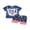 Style 5, variant on Toddler Baby Boys 4th of July Outfits 3 6 12 18 24 Months 2T 3T Flag Letter Print Round Neck Short Sleeve T-Shirts Tops and Stars Print Shorts 2Pcs Clothes Set