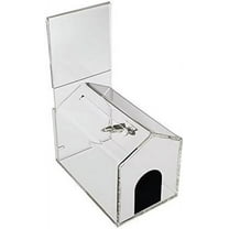 Small House shelter shaped charity Donation coin collection money piggy bank ballot box 7 x 5 x 3 inch animal house suggestion and fundraising box with Cam-lock and 2 Keys