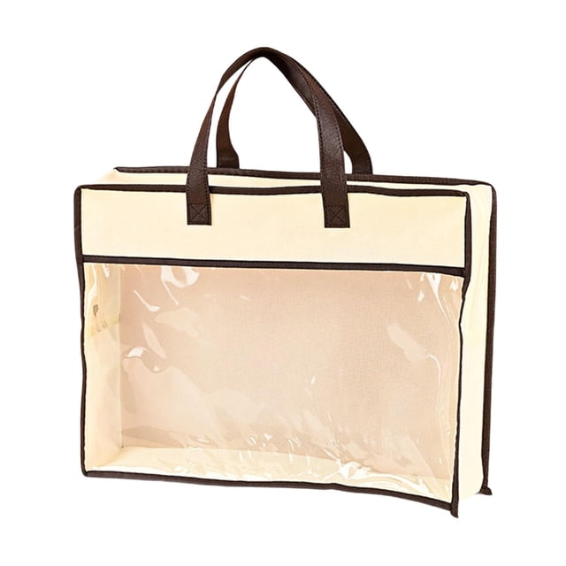 Bolsa protectora para bolso, funda antipolvo, tela no tejida, transparente, práctica y portátil. 65x45x15cm