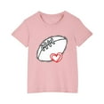 thumbnail image 2 of Piuwrlz 5 Years Toddler Short T Shirt Sleeve Girls Pink T-Shirt Crew Neck Cotton Shirt Top Pink Size 5 Years, 2 of 5