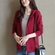 thumbnail image 4 of Women's Solid Hooded Collar Cardigan Hoodies 2023 Spring and Autumn New Korean Zipper Pockets Loose Sleeve Casual Sports Coat, 4 of 5