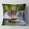 thumbnail image 2 of Designart Huai Mae Kamin Waterfall Photo - Abstract Throw Pillow - 18x18, 2 of 5