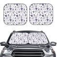 thumbnail image 2 of Wukai Lavender Bicycle Print Windshield Sun Shade, Car Front Window Shades Sunshade Cover Sun Visor Shield Block Automotive Interior Protector Blocks UV Rays-Medium, 2 of 6