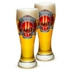 Pilsner â€“ Firefighter Gifts for Men or Women â€“ Red Tribute High Honor Firefighter Beer Glassware â€“ Barware Glasses Set of 2 (23 Oz)