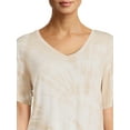 thumbnail image 3 of Time and Tru Women's V-Neck Tunic T-Shirt, 2-Pack, 3 of 5