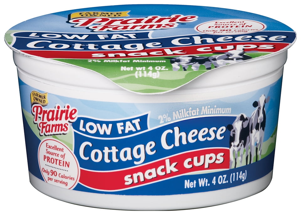 Prairie Farms Low Fat Cottage Cheese 4 Oz Snack Cup Walmart Com