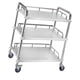 thumbnail image 1 of Carrito de servicio de laboratorio de acero inoxidable de 3 niveles con ruedas, estante de almacenamiento, ruedas silenciosas, carrito de cocina de 45, 1 of 8