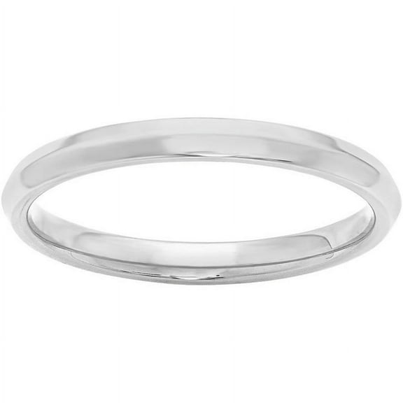 10k White Gold 2.5mm Knife Edge Comfort Fit Wedding Band Size 10.5 1WKEC025
