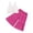 Hot Pink, variant on Girls Summer Two Piece Sets Cropped Lace Tank Tops Ruffle Hem Culotte Pants Outfits for Beach Travel Blue 5Y