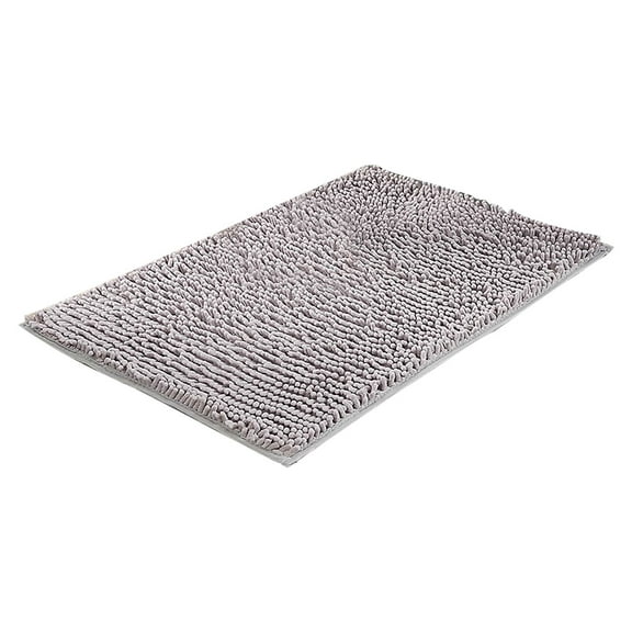 Mbxmh Chenille Floor Mat Silver Gray,Absorbent Microfiber Dog Door Mat for Muddy Non Slip Washable Pet Rug Entryway Carpet Machine Washable Indoor Outdoor Mat