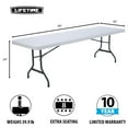 thumbnail image 4 of Lifetime 8-Foot Commercial Grade Folding Table, White Granite (22980), 4 of 13