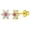 Clear & Fuchsia, variant on Gold Plated Clear and Pink CZ Flower Screw Back Earrings for Little Girls 5mm