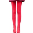 thumbnail image 4 of BLVB 2PC Girls Tights Women Dance Stockings Soft Footed Opaque Tights for Toddler, Kids and Women Red, 4 of 7