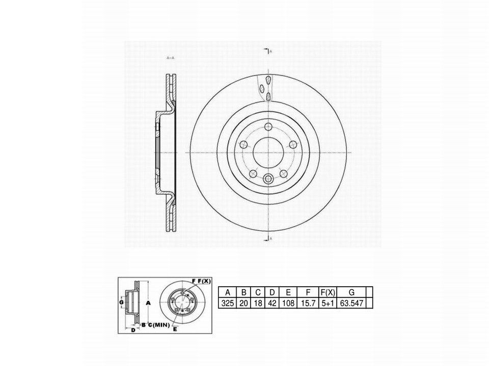 Winstop Brake Rotor, Rear WS250678, Jaguar F-Pace 2020-2017