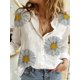 thumbnail image 1 of Camisas elegantes de lino y algodón para mujer, blusas informales con botones sólidos y solapa, blusas sueltas de manga larga para primavera y verano, Blusas tipo túnica Tan Jianjun unisex, 1 of 2
