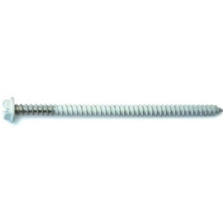 

Midwest Fastener MF71047 8 x 3 White Hex Head Sheet Metal Screw - 10 Piece