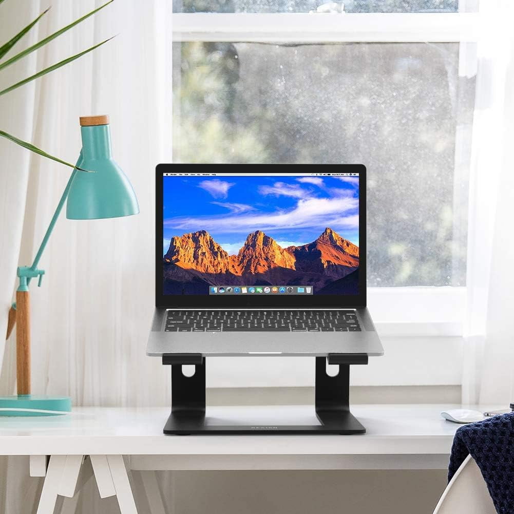 Aluminum laptop computer stand, ergonomic detachable computer stand