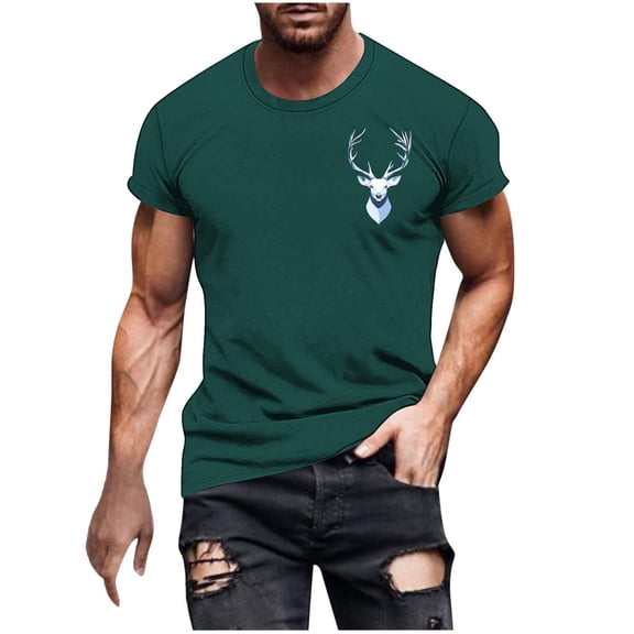 Mens Summer Fshion Tops Shirts 2025 Plus Size New Casual Men T-shirt Print Sports Short Sleeve Round-Neck Blouses Shirts