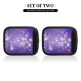 thumbnail image 2 of Sikiie Snowfall Sky White Purple Luggage Handle Wraps for Suitcases Travel Accessories(2 Pack), 2 of 9