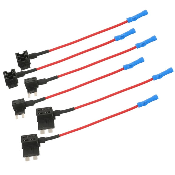 6pcs Inline Fuse Holder Assortment Heavy Duty Car Connector for Blade Fuses Truck Use