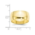 thumbnail image 2 of Mens 10K Yellow Gold Solid Polished 10mm Wedding Band Ring, 2 of 4