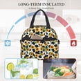 thumbnail image 4 of Balery Cute Cow Print Sunflower C Bolsa de Almuerzo Impresa, Caja de Almuerzo Reutilizable, Bolsa Térmica Aislada para Almuerzo, Bolsa Antiderrames, 4 of 7