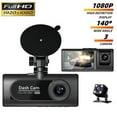 thumbnail image 5 of Tgbvmt Three Channel Dash Cam 1080P Front Inside & Rear Camera with Night Vision Parking Monitor G-Sensor Motion Detection Loop Recording Wide Angle Lens for Full Protection Always, 5 of 9
