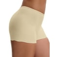 thumbnail image 4 of INSPIRE CHIC Women's Seamless Ice Silk Lace Trim Slip Shorts for Under Dresses Lightweight Elastic Boyshorts L Beige Y1, 4 of 5