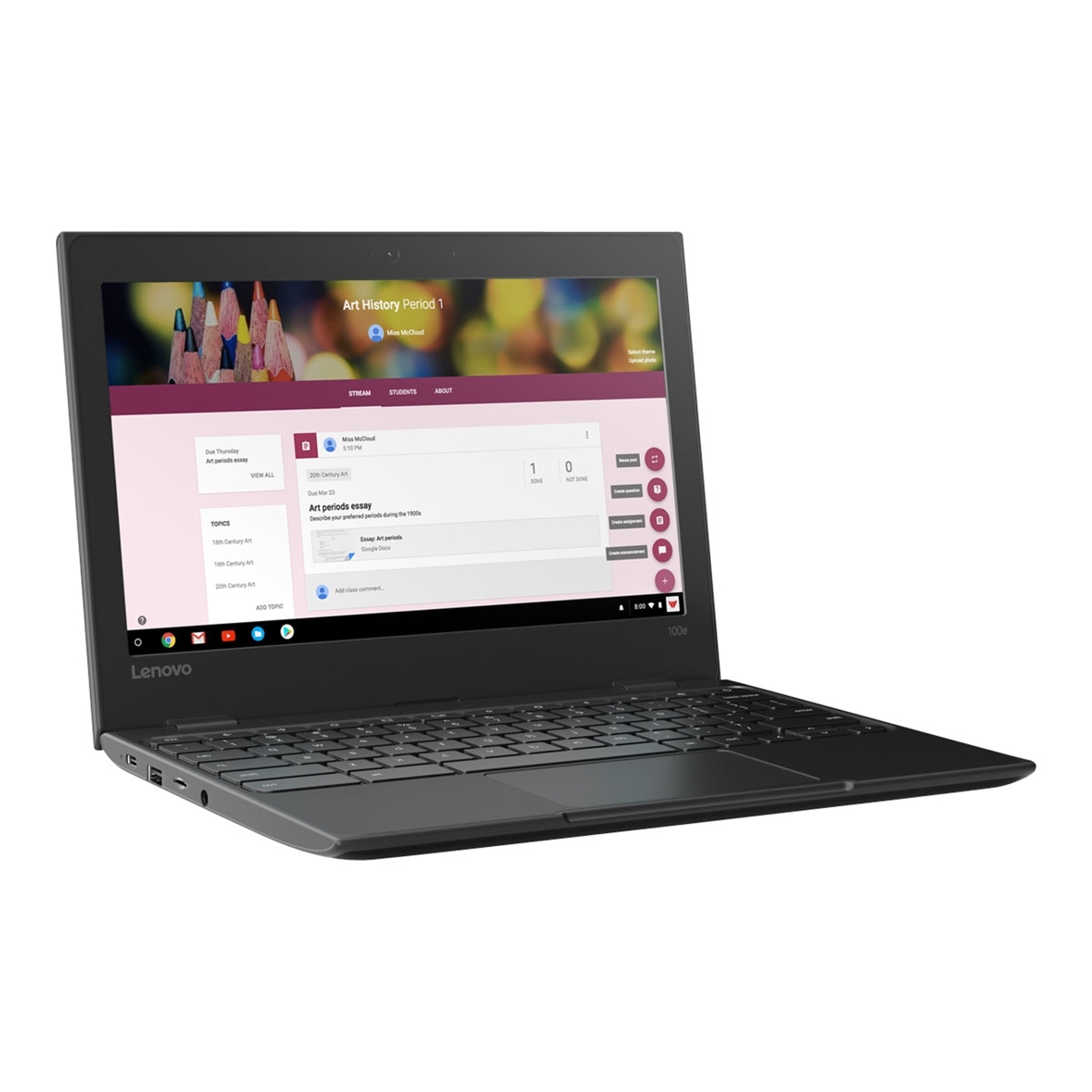 Lenovo Chromebook 100e 11.6" 4GB 32GB eMMC Celeron® N3350 1.1GHz ChromeOS, Black