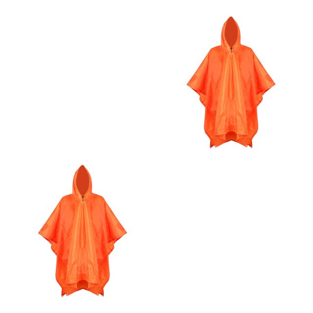 sweethay Chubasquero 3 en 1, chubasquero para acampar, Poncho, esterilla, ropa de lluvia para adultos, suministros multifuncionales para Type2 NO2