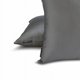 thumbnail image 4 of Funda de almohada lumbar de lujo HomeCentric, color plata, paquete de 2, 30 x 55 cm (12 x 22 pulgadas), funda de cojín rectangular lisa de satén, estilo moderno - Satén flameado gris plata, 4 of 5