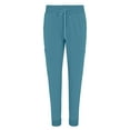 thumbnail image 4 of Natural Uniforms Womens Cool Stretch Modern Tuck-In Top Yoga Jogger Scrub Set with Regular and Petite Sizes (Teal, 3X-Large), 4 of 6