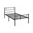thumbnail image 1 of 90 x 190 cm Cama Individual Doble de Metal para Adultos Gran Espacio Moderna Negro, 1 of 5