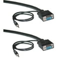 thumbnail image 2 of eDragon Shielded SVGA Cable with 3.5mm Audio, Black, HD15 Male, Coaxial Construction, Double Shielded, 15 Feet, 2 Pack, 2 of 2