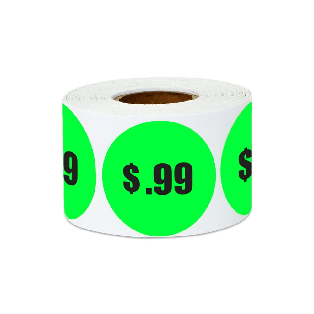 1.5" Round 99 Cents .99 Pricing Stickers Labels for Retail Pricing