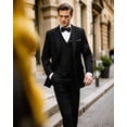 thumbnail image 4 of Traje MAGE MALE de 3 piezas slim fit con un botón, negro, 4 of 9