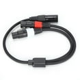 thumbnail image 2 of JORIND 5Pin XLR Male to Dual 3Pin XLR Female Cable 1.6 Feet YSplitter Audio Cable, 2 of 8