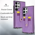 thumbnail image 3 of ELEHOLD Case for Samsung Galaxy S24 Ultra,Crossbody Wallet Case with Mirror & Card Holder Stand,Purple, 3 of 11