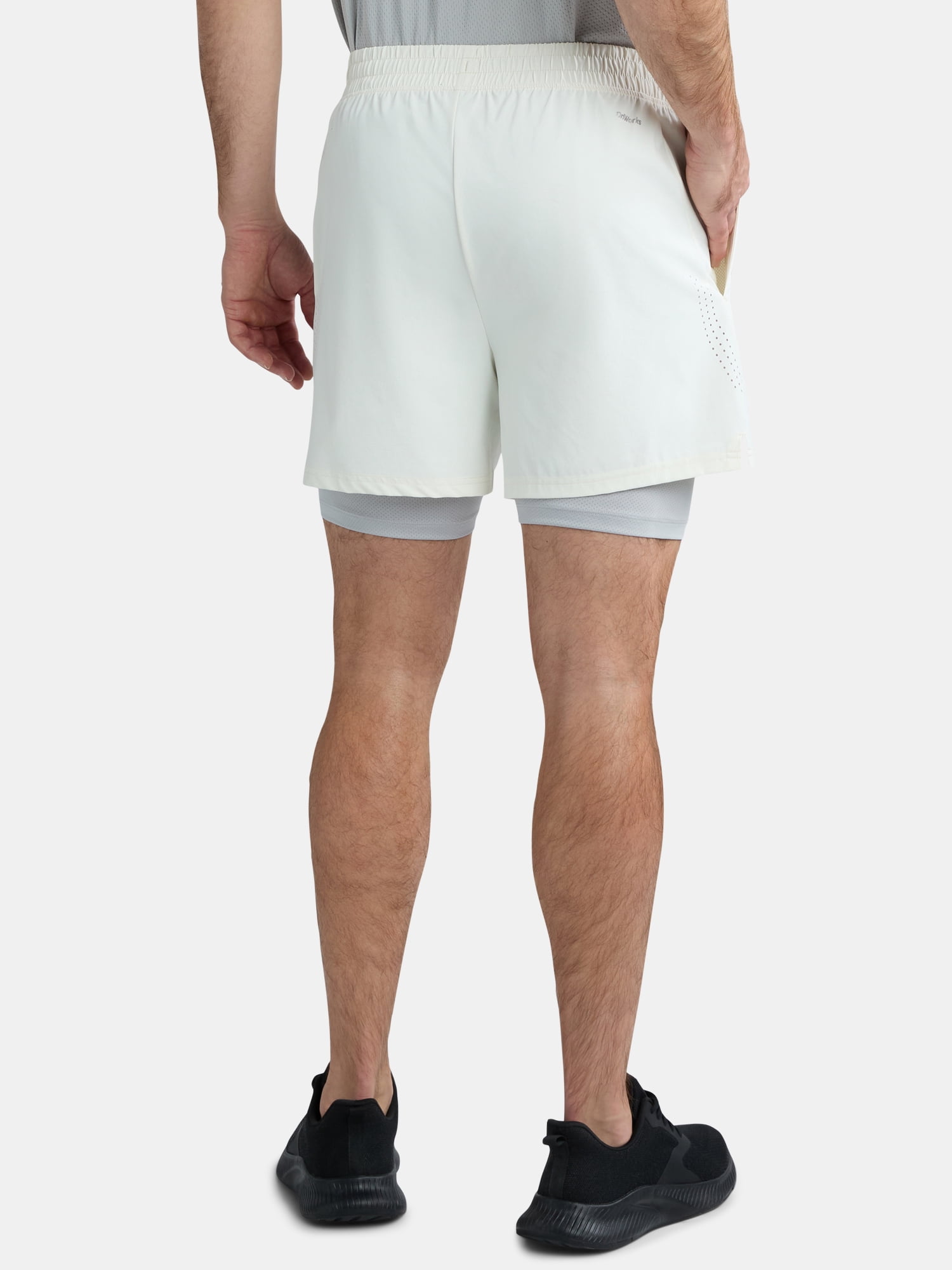 Athletic Works Men's and Big Men's 2 in 1 Gym Shorts with Liner, 6" & 8" Inseams, Sizes S-3XL
