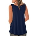 thumbnail image 4 of SNKSDGM Female Womens Tank Tops with Built in Bra Navy White Tank Top Women Racerback Women Casual Summer Loose Sleeveless Round Neck Vest Tank Shirt Tunic Blouse Tops Xl, 4 of 7