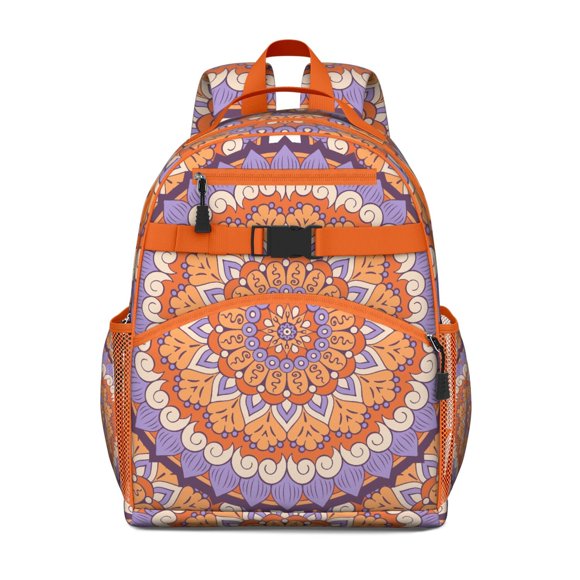Mandala Sac à Dos Scolaire Spirituelle Cosmique Bretelles Rembourrées Réglables Grande Capacité Résistant à l'Eau