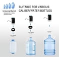 thumbnail image 3 of Bottled water dispenser, USB charging drinking water pump, portable electric water dispenser, water bottle switch for universal 5 gallon bottle (black), 3 of 5