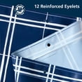 thumbnail image 6 of Mainstays Printed PEVA Nautical Navy Plaid Shower Curtain Set, 12 Metal Hooks 70"x72", 6 of 11